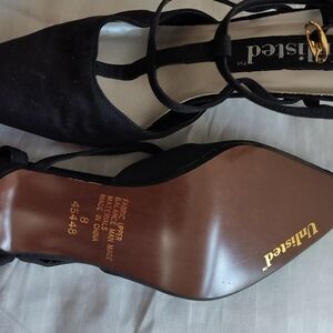 Unlisted Black Strappy Heels for Women